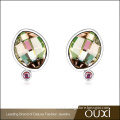 Wholesale Alibaba Jewelry OUXI Crystal Turtle Stud Earrings With Different Colors